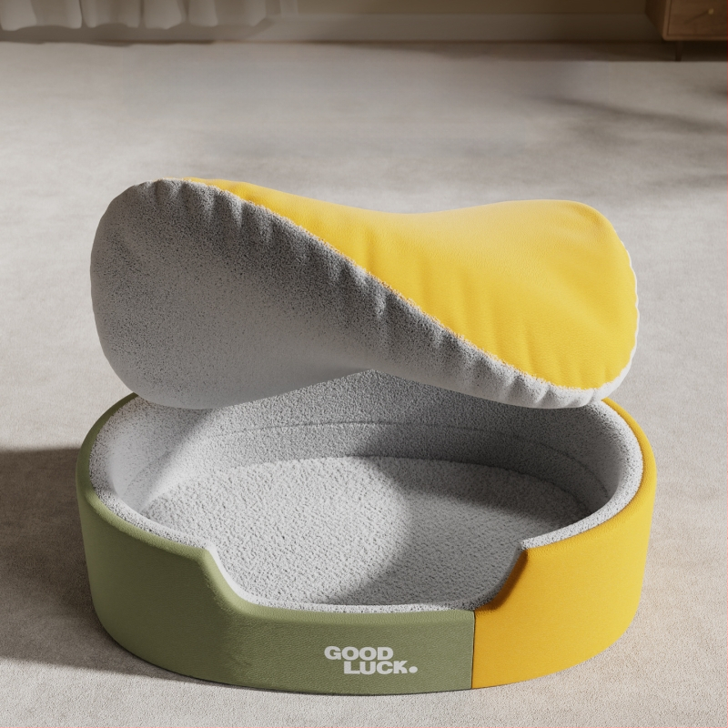 Zadebljani ovalni krevet za pse, univerzalni krevet za pse za sva godišnja doba, boks za srednje i velike pse, prostirka za pse od imitacije kože, veleprodaja preko granica