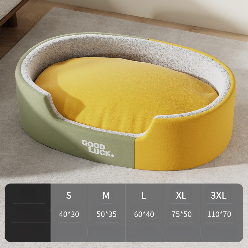 Zadebljani ovalni krevet za pse, univerzalni krevet za pse za sva godišnja doba, boks za srednje i velike pse, prostirka za pse od imitacije kože, veleprodaja preko granica
