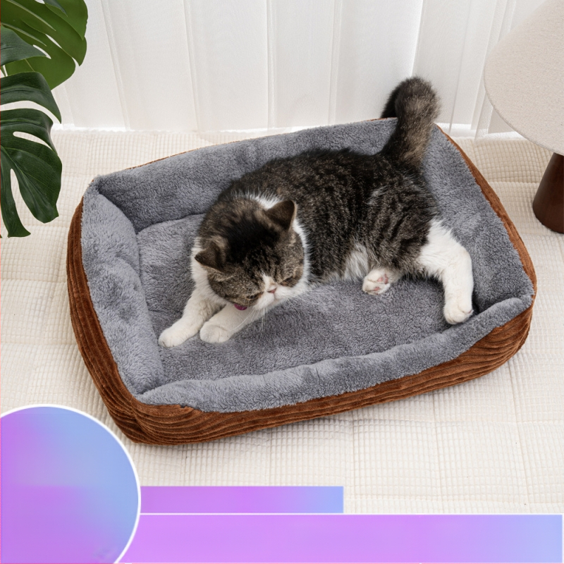 Prilagođena prostirka za spavanje mačaka i pasa preko granice, kvadratna prijenosna jastuk za sjedalo za kućne ljubimce u automobilu, univerzalna za sva godišnja doba, periva kućica za pse i mačke