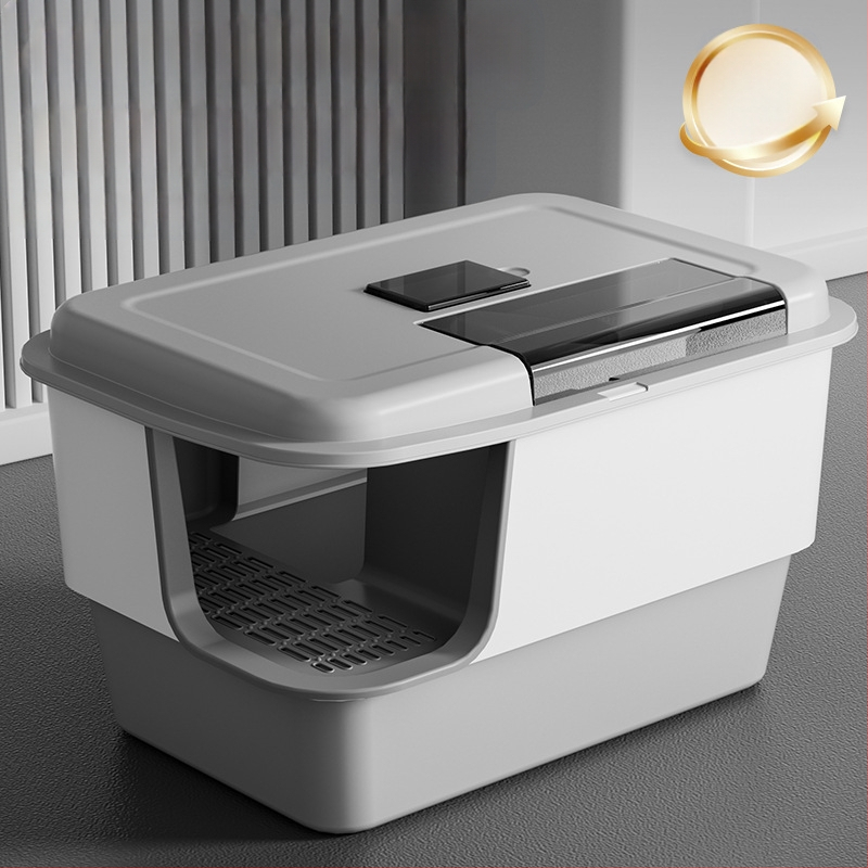 Kassiliivakast, eriti suur, täielikult poolsuletud, avatud, pritsmekindel, suur võine, hiiglaslik kassiliivakast, tualettruum