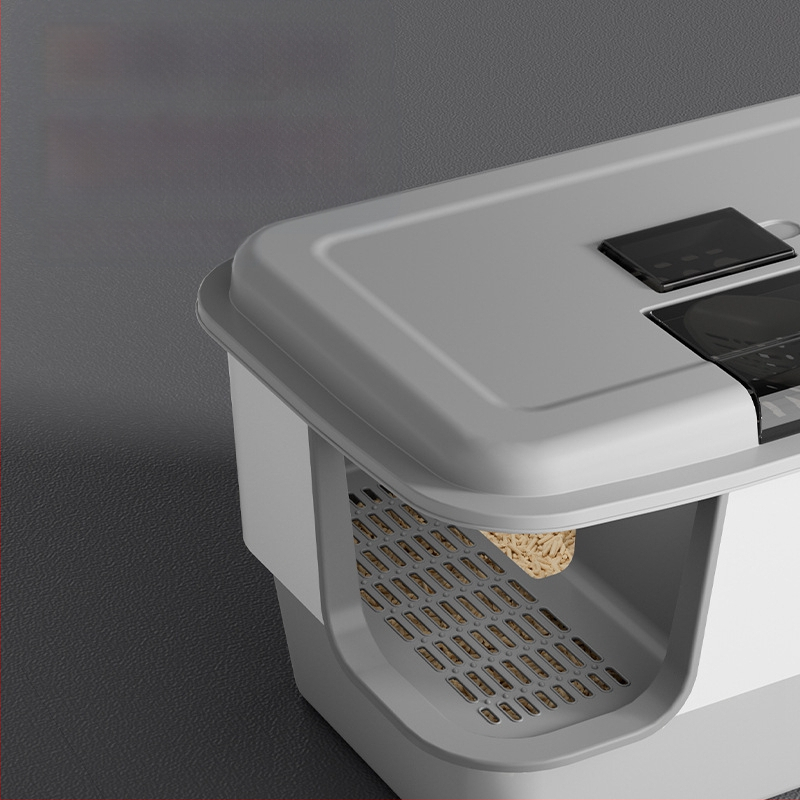 Kassiliivakast, eriti suur, täielikult poolsuletud, avatud, pritsmekindel, suur võine, hiiglaslik kassiliivakast, tualettruum