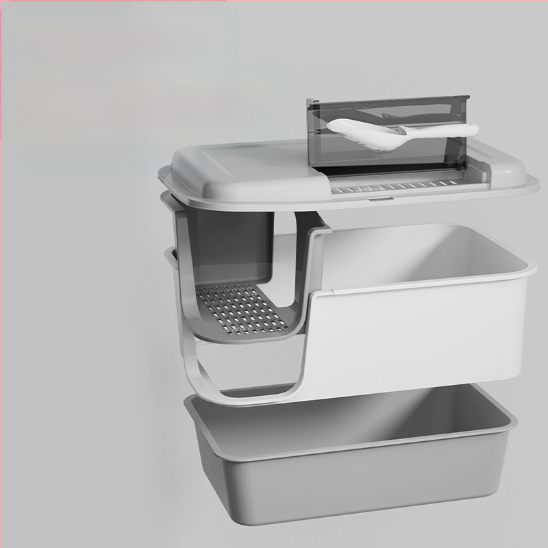 Kassiliivakast, eriti suur, täielikult poolsuletud, avatud, pritsmekindel, suur võine, hiiglaslik kassiliivakast, tualettruum