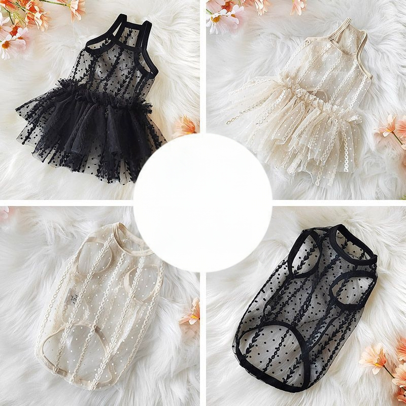 Kutyaruhák Nyári Páros Kölyökkutya Tavaszi és Nyári Vékony Teddy Pomerániai Macska Kis Méretű Kutyák Kisállat Harisnyatartó Szoknya