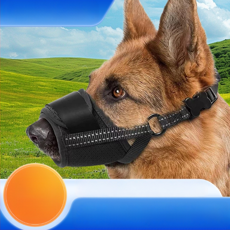 Šuns burnos apsaugos artefaktas, labai kvėpuojantis, reguliuojamas augintinio snukis, apsauga nuo įkandimo, reguliuojamas tinklelio snukis