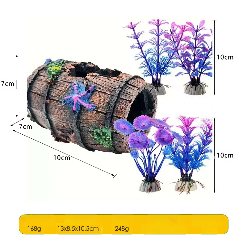 Akvaariumi kalapaagi haljastuskaunistamise pakett korallisaare merikarbi ämber kiviktaimla vaik kunstvesi rohi korallmägi