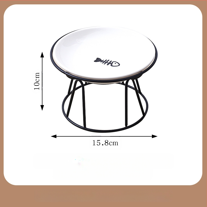 Loominguline kassiküünisest kalaluu lemmikloomakauss kausiriiuliga majapidamise kassikauss koerakauss keraamiline joogikauss kassi- ja koeratoiduriistad kronsteiniga