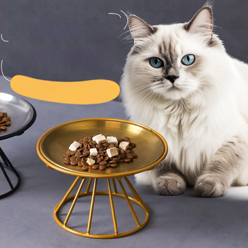 Piiriülene roostevabast terasest kassikauss, lemmikloomakauss, kassitoidukauss, riisikauss, kassitaldrik, konservtaldrik, suupistetaldrik, kõrge kaelakaitsega kronstein