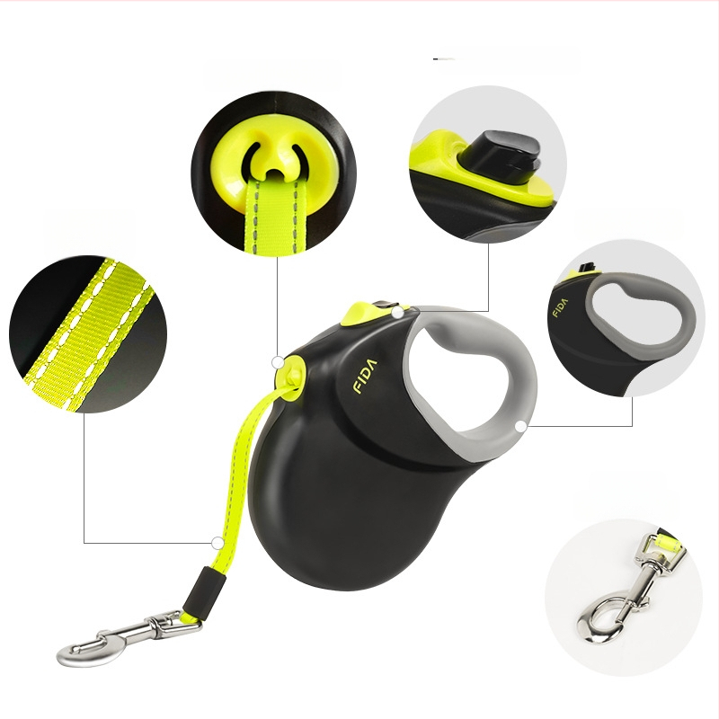 Povodac za kućne ljubimce 8 m povodac za pse najlonski automatski uvlačivi crni povodac za pse oprema za kućne ljubimce