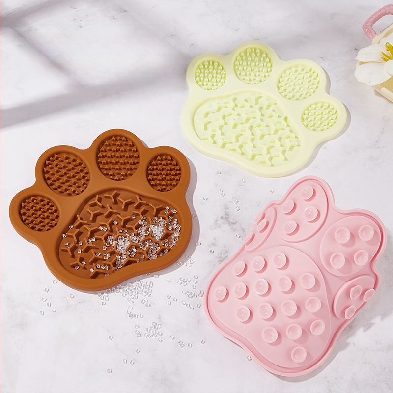 Piiriülene uus silikoonist aeglase toidu lakkumispadi lemmikloomade õhtusöögitaldriku lakkumispadi koputusvastane kasside söögitaldrik lemmikloomatarbed