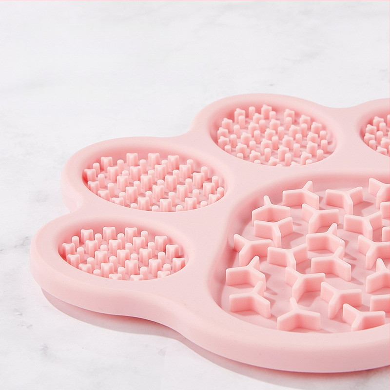 Piiriülene uus silikoonist aeglase toidu lakkumispadi lemmikloomade õhtusöögitaldriku lakkumispadi koputusvastane kasside söögitaldrik lemmikloomatarbed