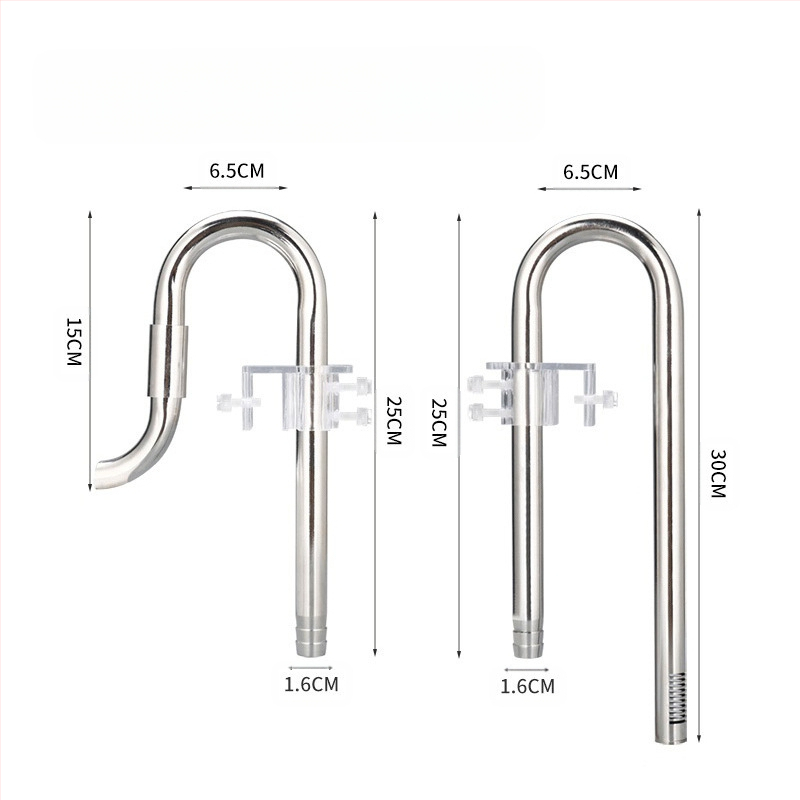 Аксесоари за аквариум за трева, вход и изход от неръждаема стомана за отстраняване на маслено фолио, филтър за аквариум за трева, кофа, оборудване, водопровод
