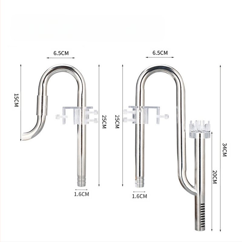 Аксесоари за аквариум за трева, вход и изход от неръждаема стомана за отстраняване на маслено фолио, филтър за аквариум за трева, кофа, оборудване, водопровод