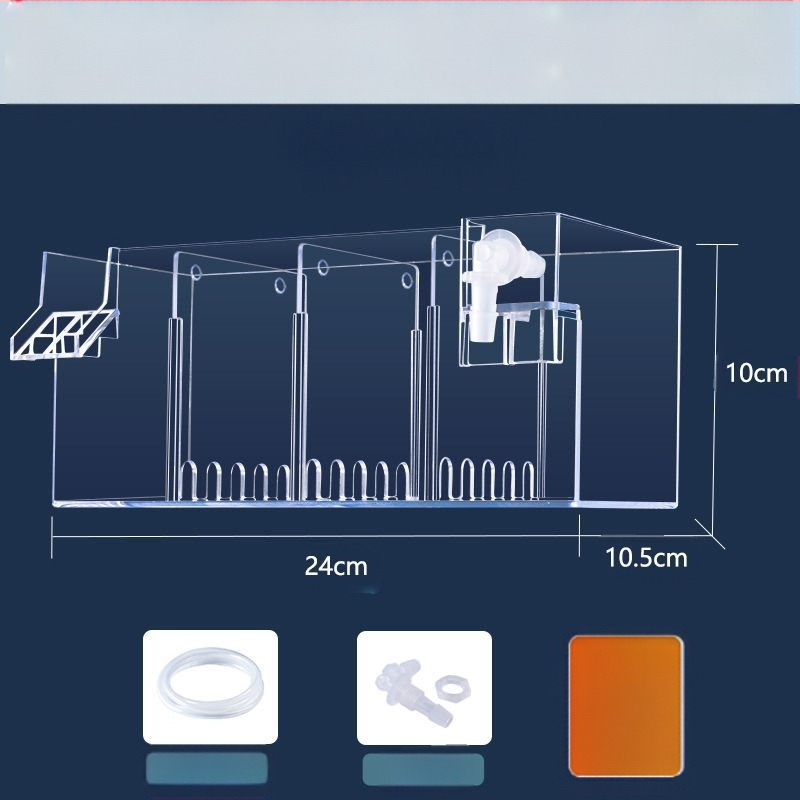 Maza zivju tvertnes filtra ūdens attīrīšanas cikls trīs vienā klusināts ārējais sienas attīrīšanas filtra kaste pilienveida kaste skābekļa padeve