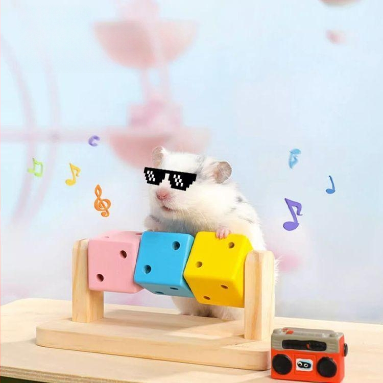 Žiurkėno linksmybės Rubiko kubas medinis žaislas Molariniai reikmenys Auksinio lokio lizdas medinis medinis žaislas iš medžio masyvo, spalvotas kostiumas