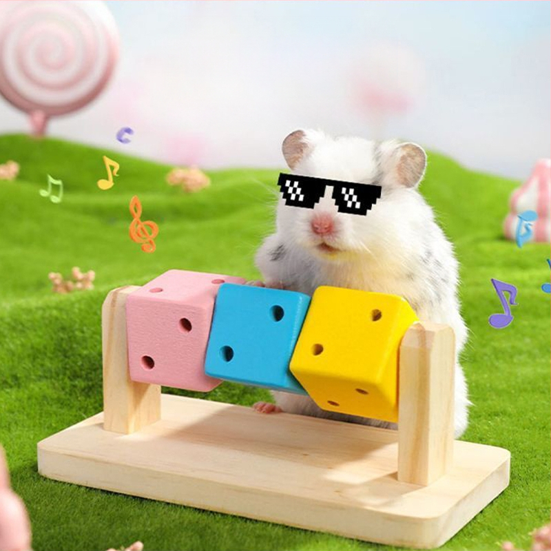 Žiurkėno linksmybės Rubiko kubas medinis žaislas Molariniai reikmenys Auksinio lokio lizdas medinis medinis žaislas iš medžio masyvo, spalvotas kostiumas