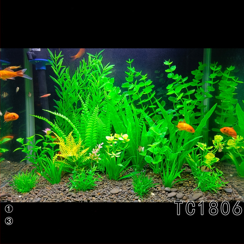 Akvaariumi haljastus, täielik simulatsioonivee rohu kaunistuskomplekt, akvaariumi plastist võltsvetikad, laisk pakend, hulgimüük