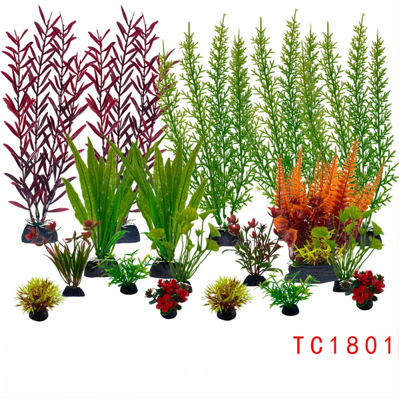 Akvaariumi haljastus, täielik simulatsioonivee rohu kaunistuskomplekt, akvaariumi plastist võltsvetikad, laisk pakend, hulgimüük