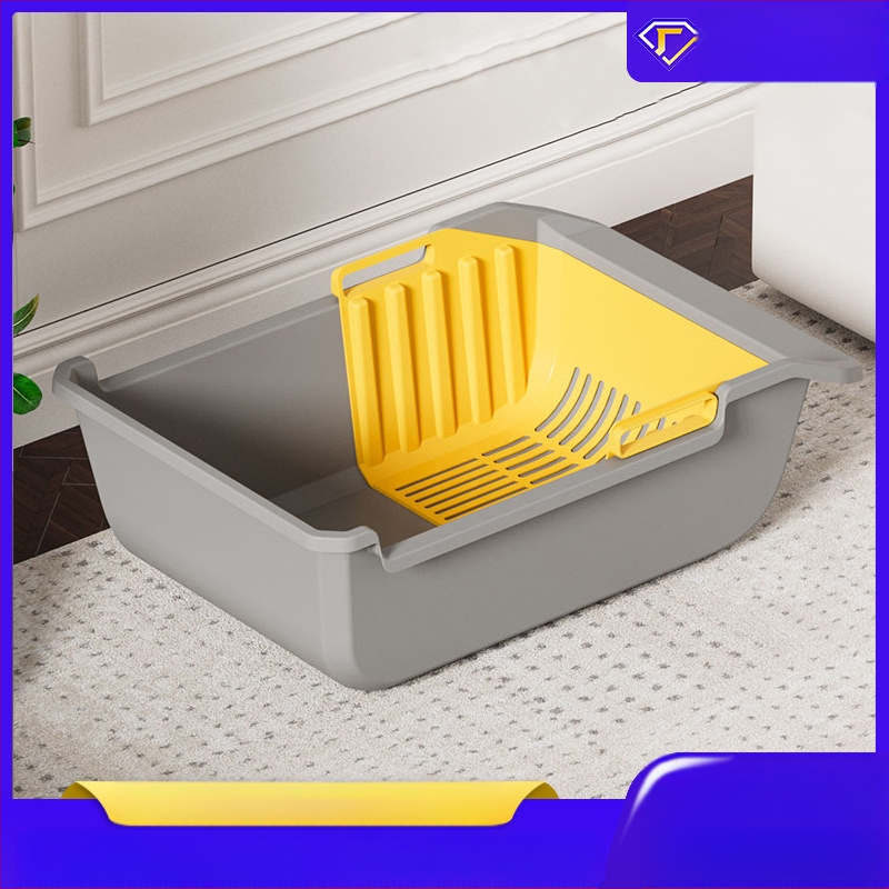 Suur kassiliivkast poolsuletud ämbriga, eemaldatav kassi tualett, kõrgusvastane tara, väline pritsmetega kassi väljaheidete bassein, hulgimüük