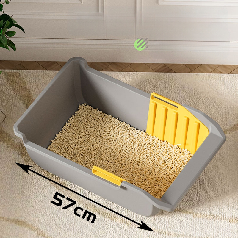 Suur kassiliivkast poolsuletud ämbriga, eemaldatav kassi tualett, kõrgusvastane tara, väline pritsmetega kassi väljaheidete bassein, hulgimüük