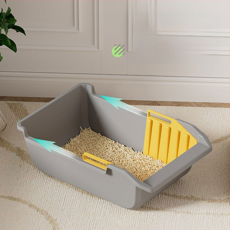 Suur kassiliivkast poolsuletud ämbriga, eemaldatav kassi tualett, kõrgusvastane tara, väline pritsmetega kassi väljaheidete bassein, hulgimüük