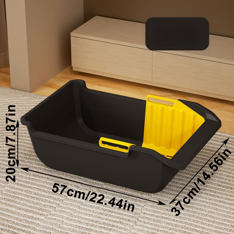 Suur kassiliivkast poolsuletud ämbriga, eemaldatav kassi tualett, kõrgusvastane tara, väline pritsmetega kassi väljaheidete bassein, hulgimüük