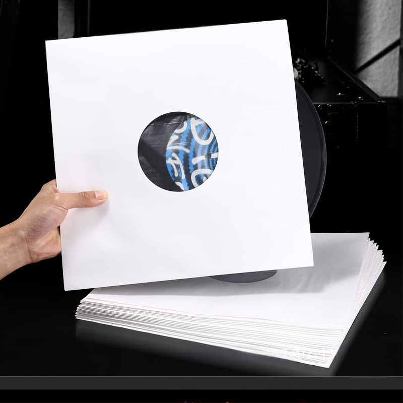 71012-tolline Lp vinüülplaadipaberi sisekott, jõupaber + polüpropüleenist kile, kahekihiline kaitsekate, antistaatiline kile hoiustamine