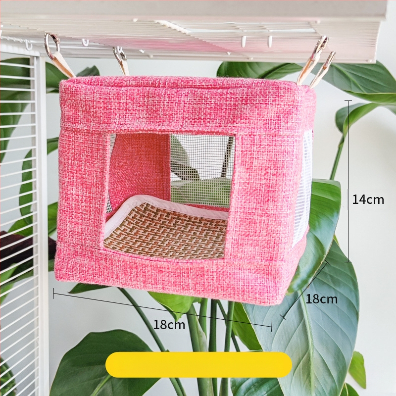 Papagoi roostevabast terasest põhjavõrk, lahe maja suvine linnupesa, rippuv linnupesa, hingav põhjavõrk, magamistelgi linnumänguasi