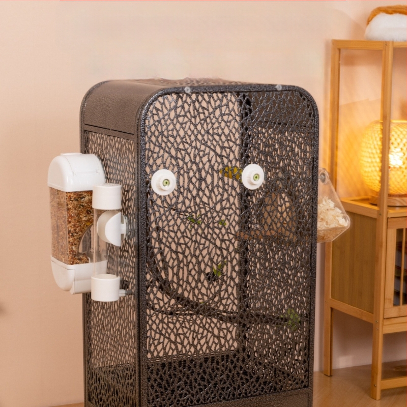 Uus läbipaistev papagoi linnupuuri panoraamne akrüülpuur pritsmekindel dekoratiivne villa kodulinnupuuri vitriinpuuri hulgimüük