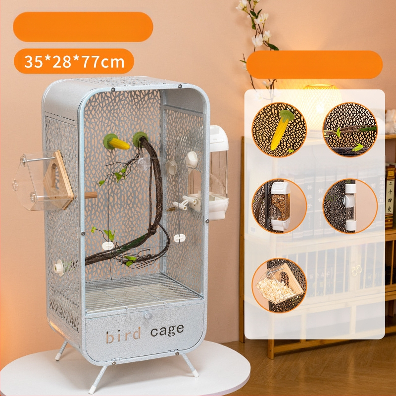 Uus läbipaistev papagoi linnupuuri panoraamne akrüülpuur pritsmekindel dekoratiivne villa kodulinnupuuri vitriinpuuri hulgimüük