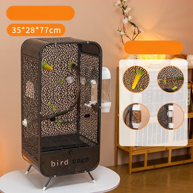 Uus läbipaistev papagoi linnupuuri panoraamne akrüülpuur pritsmekindel dekoratiivne villa kodulinnupuuri vitriinpuuri hulgimüük