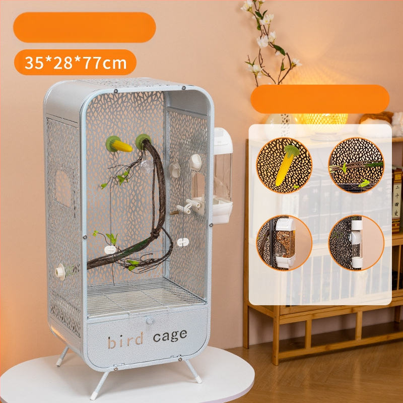 Uus läbipaistev papagoi linnupuuri panoraamne akrüülpuur pritsmekindel dekoratiivne villa kodulinnupuuri vitriinpuuri hulgimüük