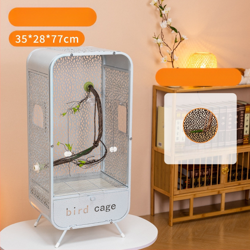 Uus läbipaistev papagoi linnupuuri panoraamne akrüülpuur pritsmekindel dekoratiivne villa kodulinnupuuri vitriinpuuri hulgimüük