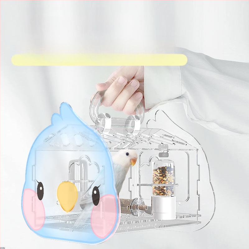 Lemmiklooma Shang Tian papagoi puuriga Läbipaistev väljasõidupuur Linnuvaatluspuur Tiigri nahast pojengist Xuan Fengi dekoratiivne akrüül väljasõidupuur