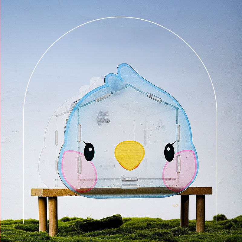 Lemmiklooma Shang Tian papagoi puuriga Läbipaistev väljasõidupuur Linnuvaatluspuur Tiigri nahast pojengist Xuan Fengi dekoratiivne akrüül väljasõidupuur