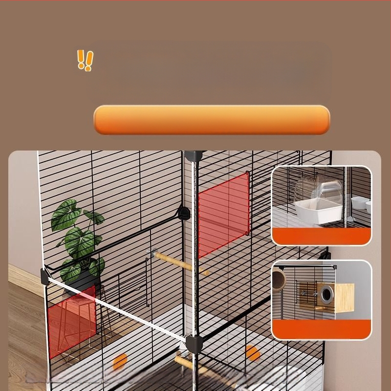 Xz [surinkta 1583 žmonių] Paukščių narvelis, papūgos narvelis, didelis namų apyvokos reikmuo, naujas, apsaugantis nuo purslų, tigro oda, juodas fenikso bijūnas, specialus