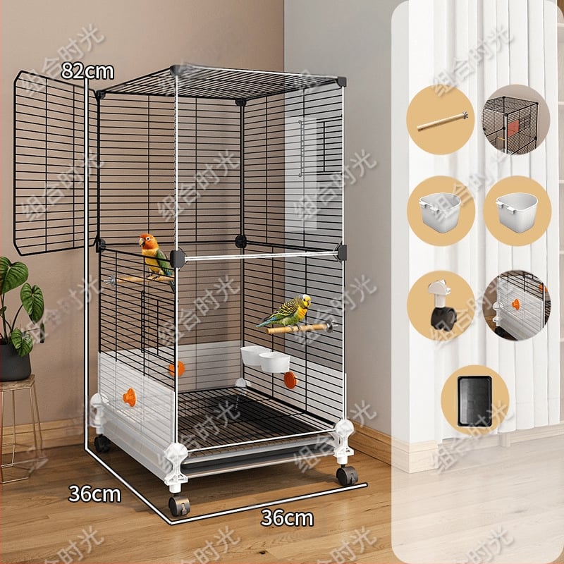 Xz [surinkta 1583 žmonių] Paukščių narvelis, papūgos narvelis, didelis namų apyvokos reikmuo, naujas, apsaugantis nuo purslų, tigro oda, juodas fenikso bijūnas, specialus