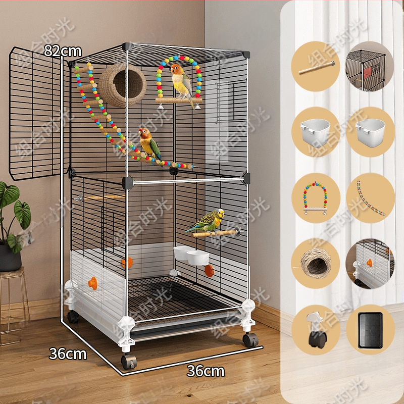 Xz [surinkta 1583 žmonių] Paukščių narvelis, papūgos narvelis, didelis namų apyvokos reikmuo, naujas, apsaugantis nuo purslų, tigro oda, juodas fenikso bijūnas, specialus