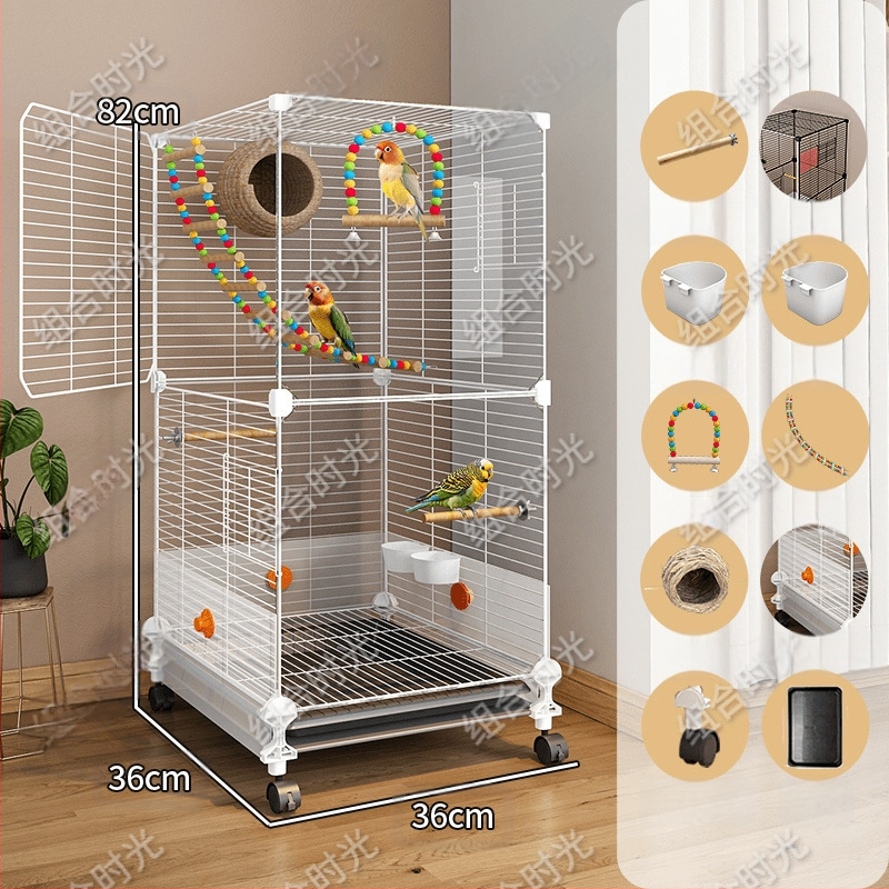 Xz [surinkta 1583 žmonių] Paukščių narvelis, papūgos narvelis, didelis namų apyvokos reikmuo, naujas, apsaugantis nuo purslų, tigro oda, juodas fenikso bijūnas, specialus