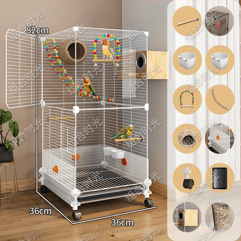 Xz [surinkta 1583 žmonių] Paukščių narvelis, papūgos narvelis, didelis namų apyvokos reikmuo, naujas, apsaugantis nuo purslų, tigro oda, juodas fenikso bijūnas, specialus