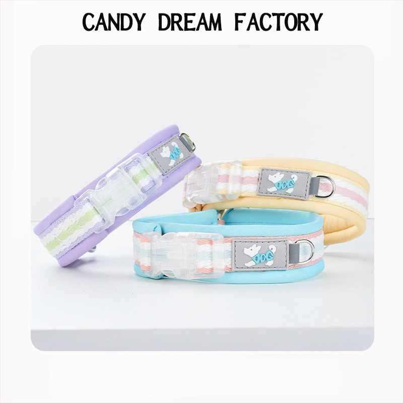 Piiriülene koerakaelarihm, kosmosepuuvillast hingav plahvatuskindel koerarihmaga kaelarihm, mis sobib keskmise suurusega koertele