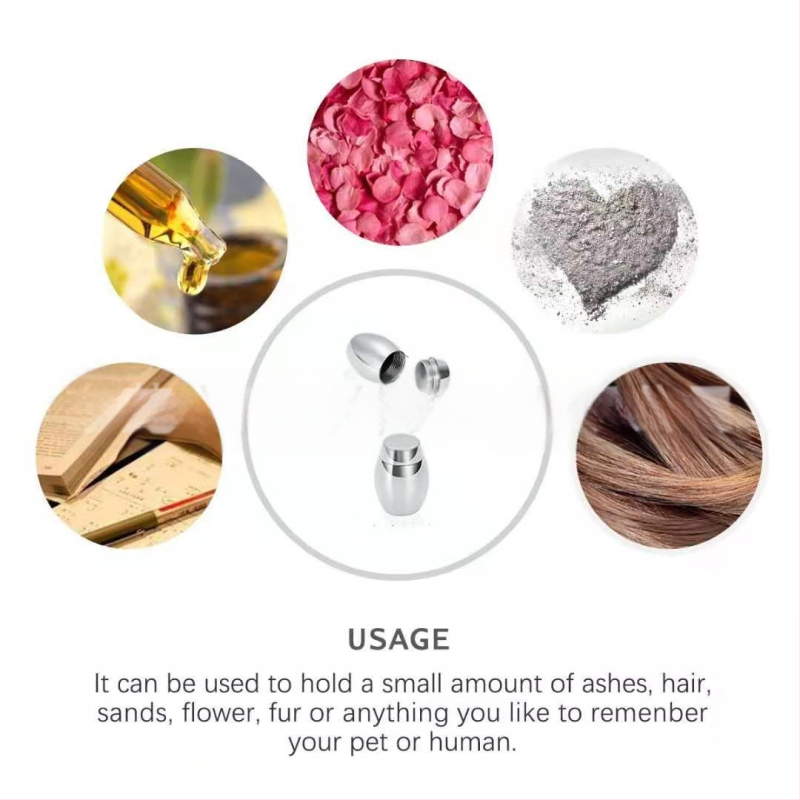 Euroopa ja Ameerika Ühendriikide piiriülene lillekeel lootosekujulise õõnsa parfüümipudeli ripatsiga juuste mälestusurn, mida saab avada