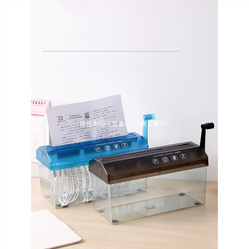 A4 liela manuālā smalcinātāja mājai Ar roku darbināms kluss pārnēsājams galda dators mazam birojam Dokumentu smalcinātājs Strēmelīšu konfidencialitāte