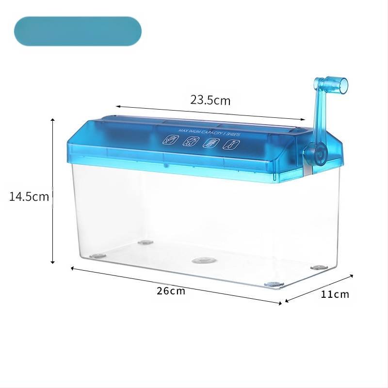 A4 liela manuālā smalcinātāja mājai Ar roku darbināms kluss pārnēsājams galda dators mazam birojam Dokumentu smalcinātājs Strēmelīšu konfidencialitāte