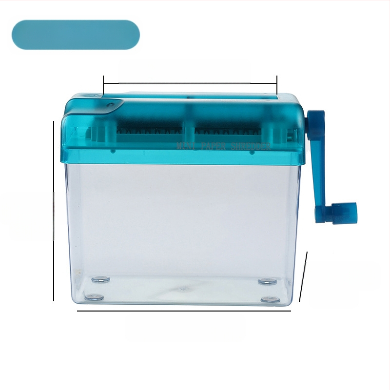 A4 liela manuālā smalcinātāja mājai Ar roku darbināms kluss pārnēsājams galda dators mazam birojam Dokumentu smalcinātājs Strēmelīšu konfidencialitāte