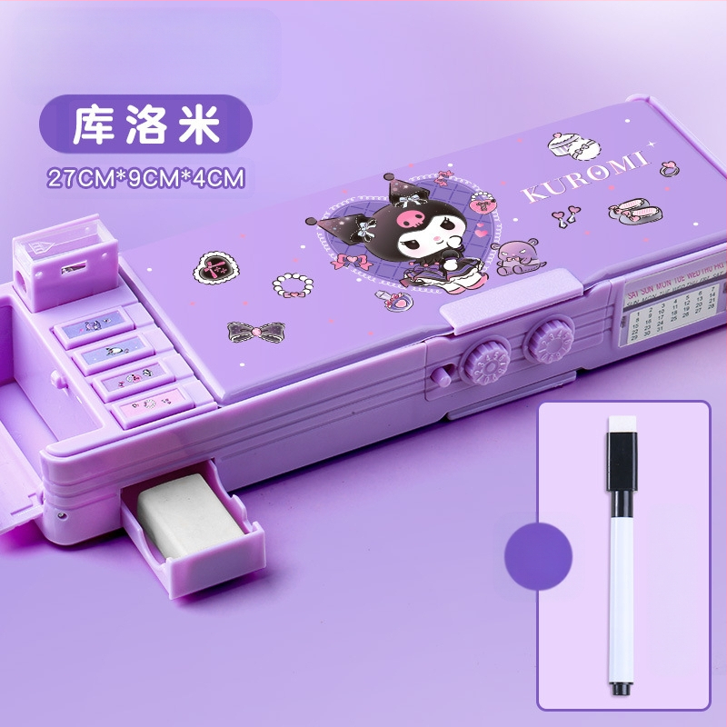 Ärge ostke kodumaise e-kaubanduse jaoks】Multifunktsionaalne kirjatarvete karp, ehtne Sanrio tüdrukute kombineeritud lukuga pliiatsiümbris mehhanismiga