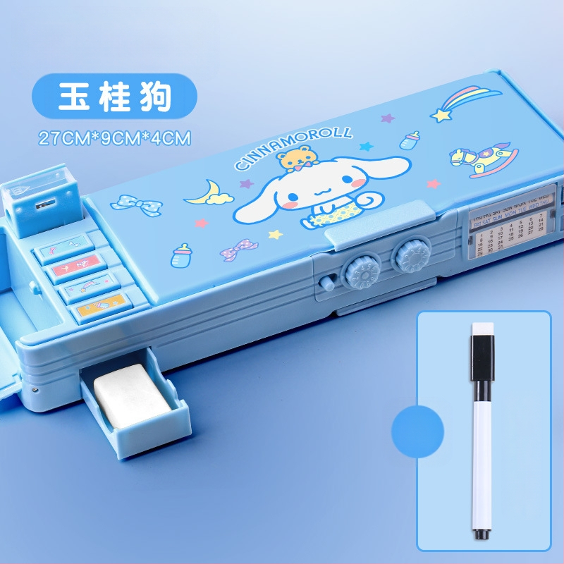 Ärge ostke kodumaise e-kaubanduse jaoks】Multifunktsionaalne kirjatarvete karp, ehtne Sanrio tüdrukute kombineeritud lukuga pliiatsiümbris mehhanismiga
