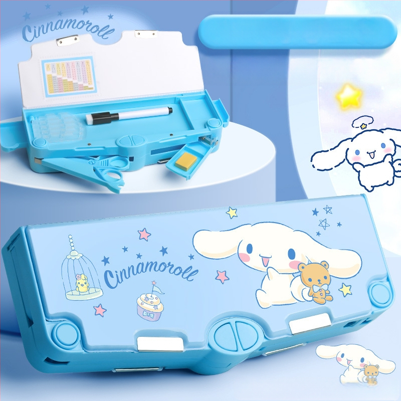 Ärge ostke kodumaise e-kaubanduse jaoks】Multifunktsionaalne kirjatarvete karp, ehtne Sanrio tüdrukute kombineeritud lukuga pliiatsiümbris mehhanismiga