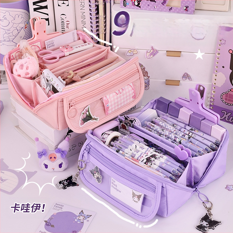 9 rétegű ceruzatartó, nagy kapacitású, szennyeződés-álló, aranyos tejes Huhu, nagy értékű írószerdoboz általános iskolásoknak, fejlett érzékkel bíró ceruzatartó