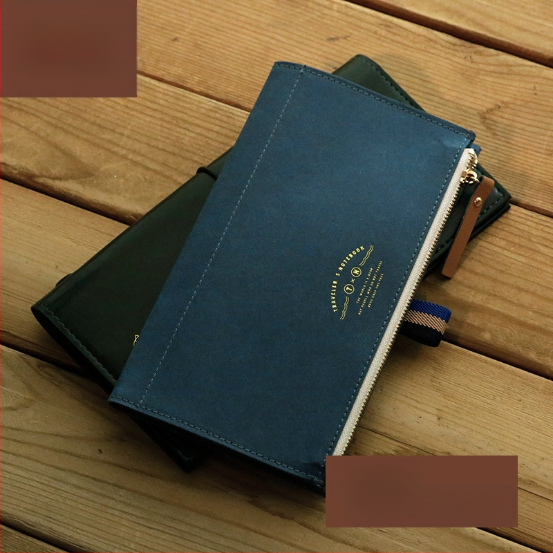 Mitme TN tõmblukuga hoiukoti aksessuaarid DuPonti paberist reisiraamat, pestud loomanahast arvete kott ümbritsev