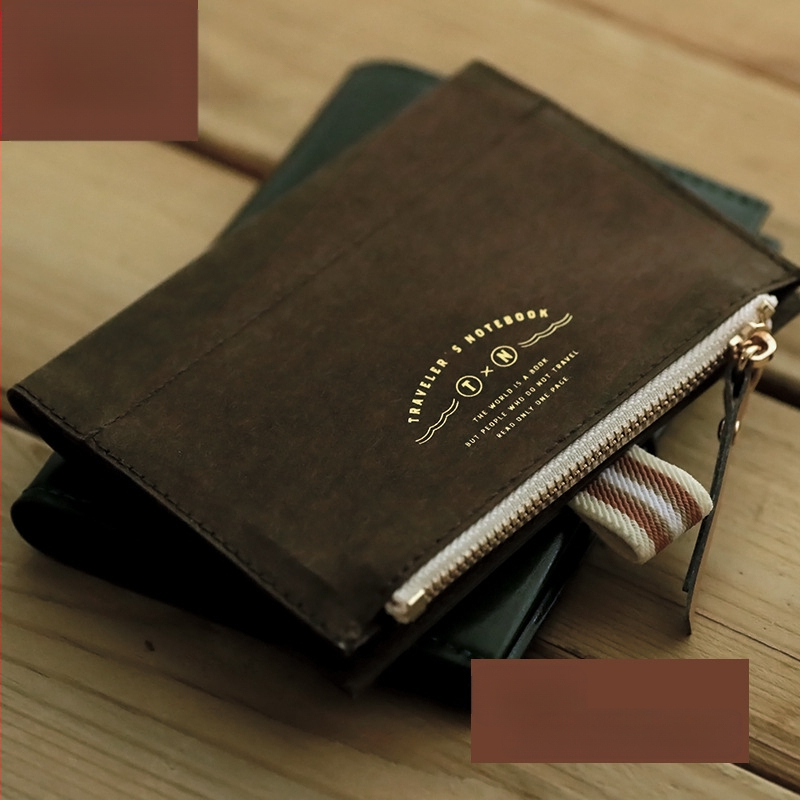 Mitme TN tõmblukuga hoiukoti aksessuaarid DuPonti paberist reisiraamat, pestud loomanahast arvete kott ümbritsev